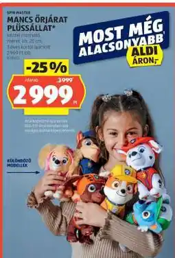 ALDI Mancs Őrjárat Plüssállat ajánlat