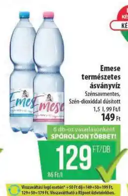 Coop Emese természetes ásványvíz ajánlat