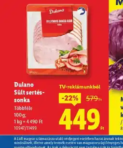 Lidl Dulano Sült sertés-sonka ajánlat