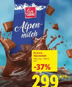 Lidl Fin Carré Tejcsokoládé ajánlat