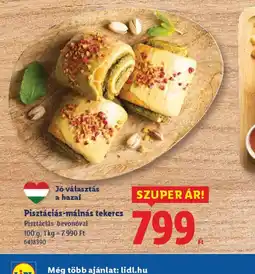 Lidl Pisztáciás-málnás tekercs ajánlat