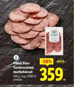 Lidl Pikok Pure Sertésszalámi ajánlat