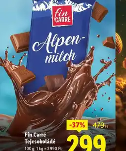 Lidl Fin Carré Tejcsokoládé ajánlat