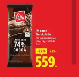 Lidl Fin Carré Étcsokoládé ajánlat
