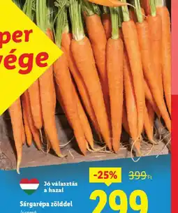 Lidl Sárgarépa zölddel ajánlat