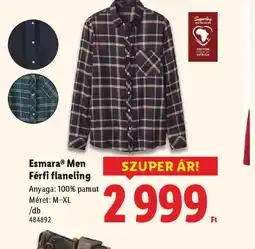 Lidl Esmara® Men Férfi flaneling ajánlat