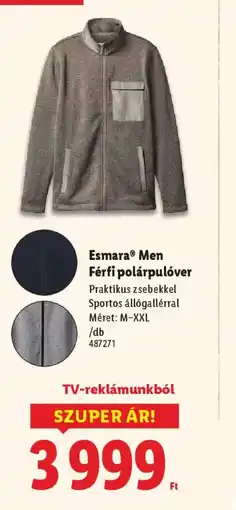 Lidl Esmara® Men Férfi polárpulver ajánlat