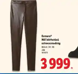 Lidl Esmara Női bőrhatású sztreccsnadrág ajánlat
