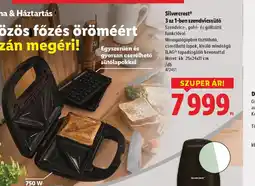 Lidl Silvercrest 3 az 1-ben szendvicssütő ajánlat