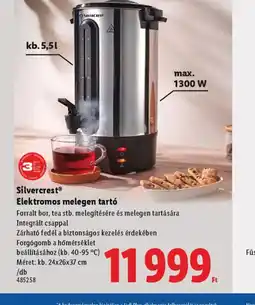 Lidl Silvercrest® Elektromos melegen tart ajánlat