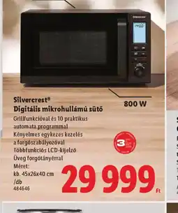 Lidl Silvercrest Digitális mikrohullámú sütő ajánlat