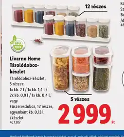 Lidl Lívarno Home Tároldoboz-készlet ajánlat