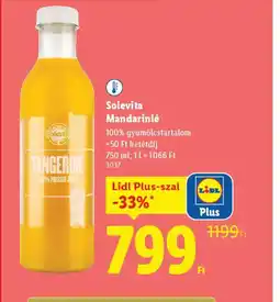 Lidl Solevita Mandarinlé ajánlat