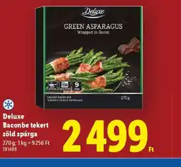 Lidl Deluxe Baconbe tekert zöld spárga ajánlat