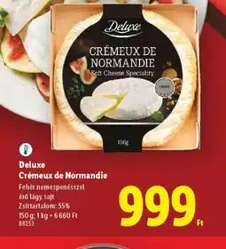 Lidl Deluxe Crémeux de Normandie ajánlat