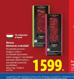Lidl Deluxe Kézműves csokoládé ajánlat
