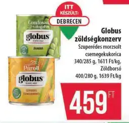 Coop Globus zöldségkonzerv ajánlat