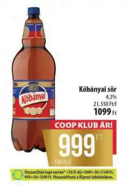 Coop Kőbányai Sör ajánlat