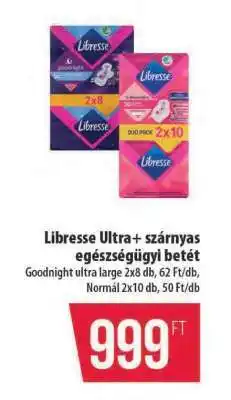Coop Libresse Ultra+ szárnyas egészségügyi betét ajánlat