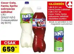 Interspar Coca-Cola, Fanta, Sprite szénsavas Üdítőital ajánlat