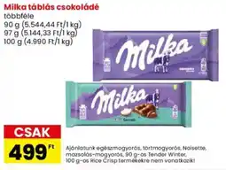 Interspar Milka táblás csokoládé ajánlat