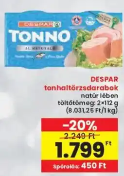 Interspar DESPAR tonhaltörzsdarabok ajánlat