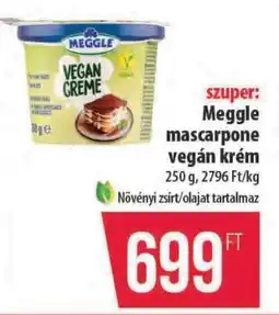Coop Meggle mascarpone vegán krém ajánlat