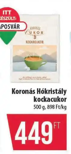 Coop Koronás Hókristály kockacukor ajánlat