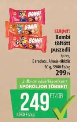 Coop Bombi töltött puszedli ajánlat