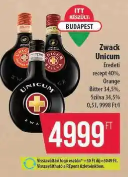Coop Zwack Unicum ajánlat