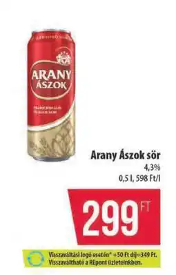 Coop Arany Ászok sör ajánlat