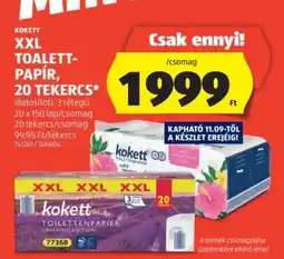 ALDI Kokett XXL Toalettpapír, 20 Tekercs ajánlat