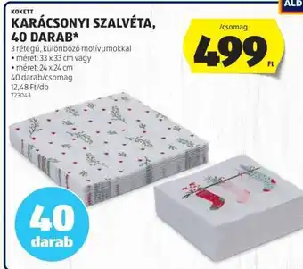 ALDI KARÁCSONYI SZALVÉTA, 40 DARAB ajánlat