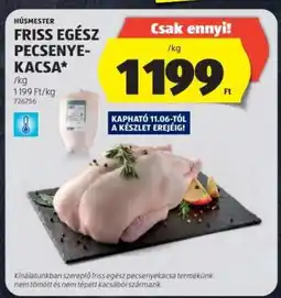 ALDI Friss egész pecsenye-kacsa ajánlat