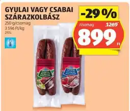 ALDI GYULAI VAGY CSABAI SZÁRAZKOLBÁSZ ajánlat