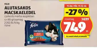 ALDI FELIX ALUTASAKOS MACSKAELEDEL ajánlat
