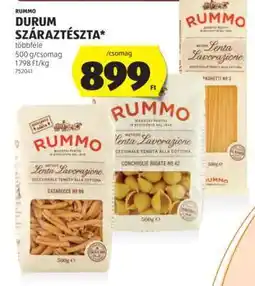 ALDI Rummo durum száraztészta ajánlat