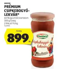ALDI UNIVER PRÉMIUM CSIPKEBOGYÓ-LEKVÁR ajánlat