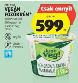 ALDI Just Veg! Vegán Főzőkrém ajánlat