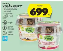 ALDI Just Veg! Vegán Gurt ajánlat