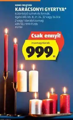 ALDI Karácsonyi gyertya ajánlat