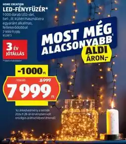 ALDI HOME CREATION LED-FÉNYFŰZÉR ajánlat