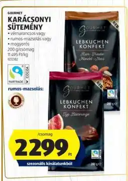 ALDI GOURMET KARÁCSONYI SÜTEMÉNY ajánlat