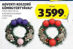 ALDI Adventi koszorú gömbgyertyával ajánlat
