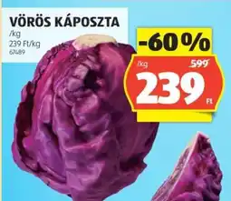 ALDI Vörös káposzta ajánlat