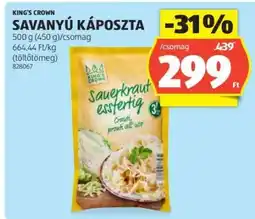 ALDI KING'S CROWN SAVANYÚ KÁPOSZTA ajánlat