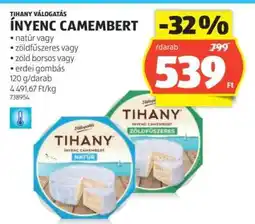 ALDI Tihany Ínyenc Camembert ajánlat