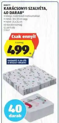 ALDI KOKETT KARÁCSONYI SZALVÉTA, 40 DARAB ajánlat