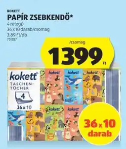 ALDI Kokett Papír Zsebkendő ajánlat