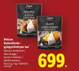 Lidl Deluxe Gyümölcsös- gyógynövényes tea ajánlat